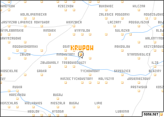 map of Krupów