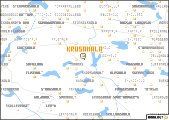 map of Krusamåla