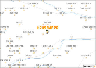 map of Krusbjerg