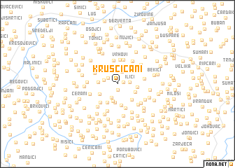 map of Kruščičani