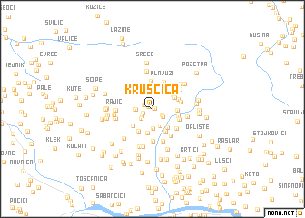 map of Kruščica