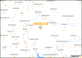 map of Kruščica