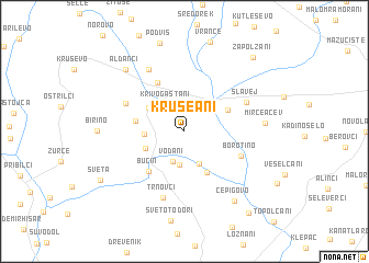 map of Krušeani