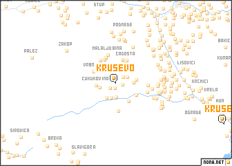 map of Kruševo