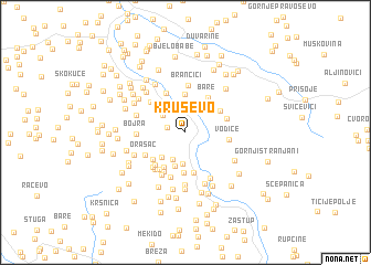 map of Kruševo