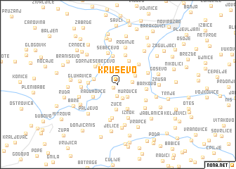 map of Kruševo