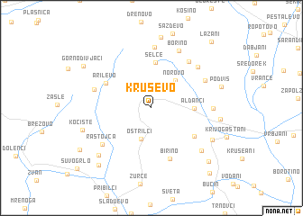 map of Kruševo