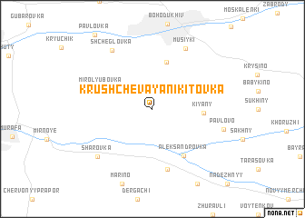 map of Krushchëvaya Nikitovka