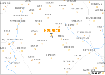 map of Krušica