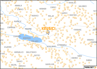 map of Krušići