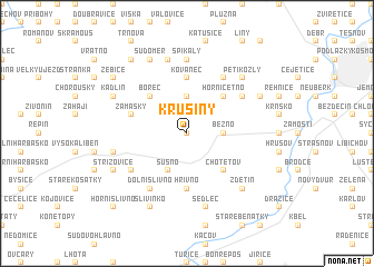 map of Krušiny