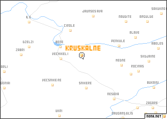 map of Krūškalne