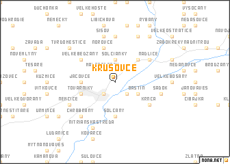 map of Krušovce