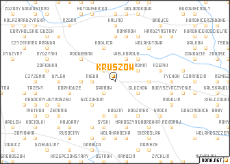 map of Kruszów