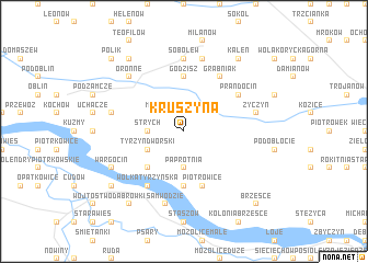 map of Kruszyna