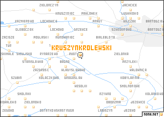 map of Kruszyn Królewski