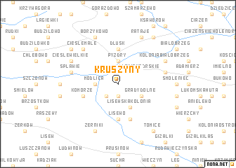 map of Kruszyny
