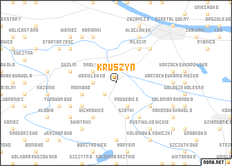 map of Kruszyn