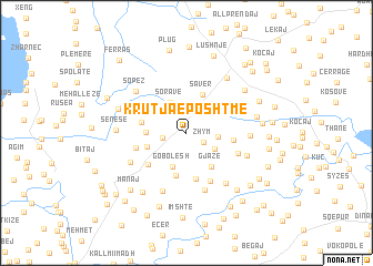 map of Krutja e Poshtme