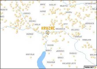 map of Kružac