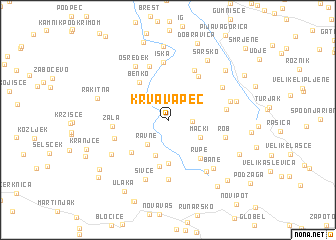 map of Krvava Peč