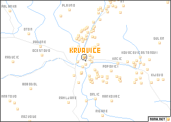 map of Krvavice