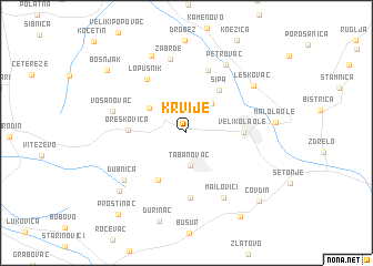 map of Krvije