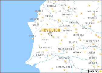 map of Kryevidh