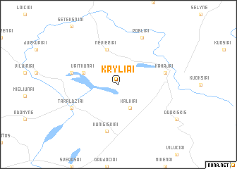 map of Kryliai