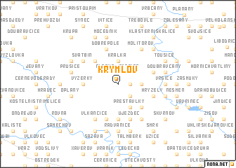 map of Krymlov