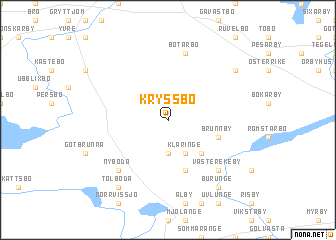 map of Kryssbo