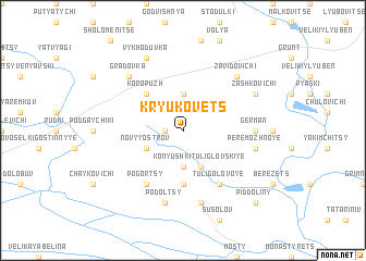 map of Kryukovets