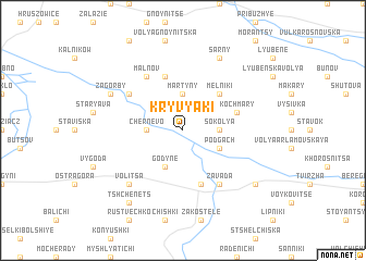 map of Kryvyaki