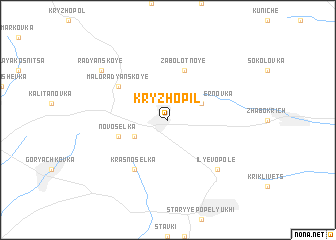 map of Kryzhopil\