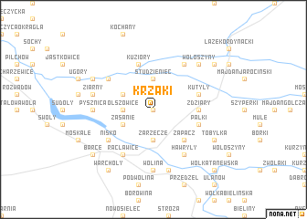 map of Krzaki