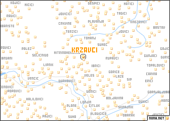 map of Kržavci