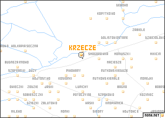 map of Krzecze