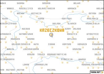 map of Krzeczkowa