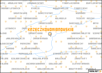 map of Krzeczkowo Mianowskie