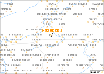 map of Krzeczów