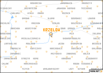 map of Krzelów