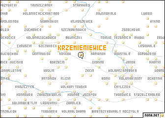 map of Krzemieniewice