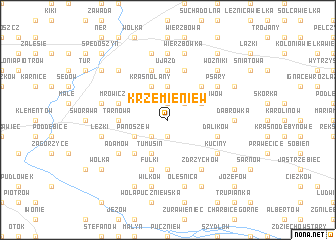 map of Krzemieniew