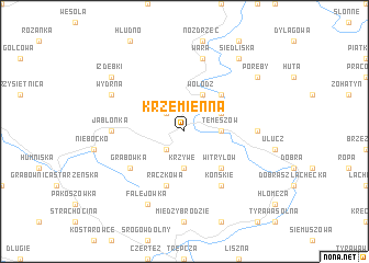 map of Krzemienna