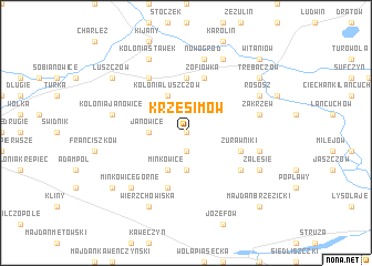 map of Krzesimów