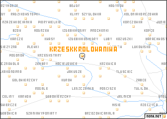 map of Krzesk Królowa Niwa