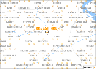 map of Krześniaków