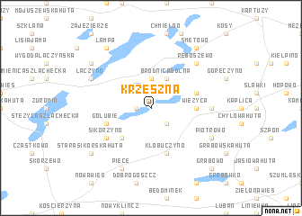 map of Krzeszna