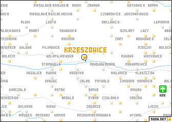 map of Krzeszowice