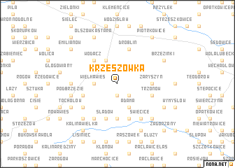 map of Krzeszówka